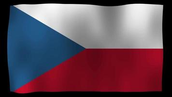 The Czech Republic Flag 4K Motion Loop Stock Video