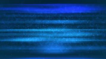 Blue soft particles floating on background with glowing lines video