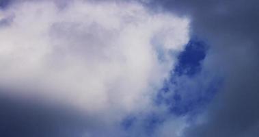 Time lapse of cumulus clouds shocking between them in 4K video