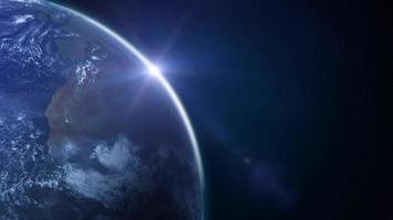 mooie hd aarde planeet rotatielus video