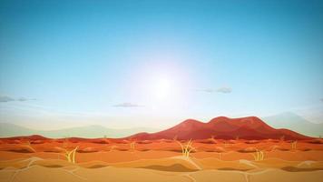 nahtlose Landschaftsanimationsschleife der Wüste im äußersten Westen video