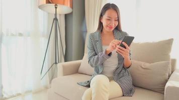 Woman using mobile phone  video