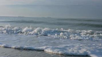 Wellen krachen am Strand video