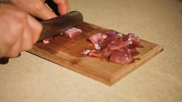 Chopped Meat on Cutting Board video