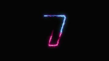 Neon numbers countdown  video