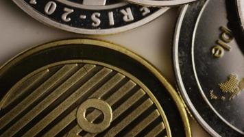 Rotating shot of Bitcoins digital cryptocurrency - BITCOIN MIXED 056 video