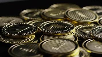 Rotating shot of Bitcoins digital cryptocurrency - BITCOIN LITECOIN 329 video