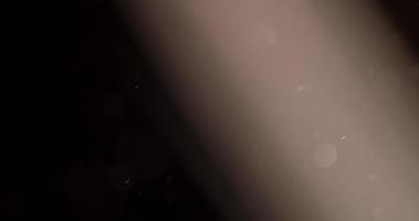 particelle morbide fluttuanti attraverso raylight in uno sfondo scuro in 4K video