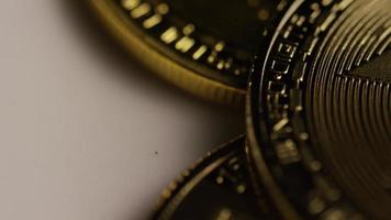 Rotating shot of Bitcoins digital cryptocurrency - BITCOIN MIXED 079 video