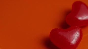 Rotating stock footage shot of Valentines decorations and candies - VALENTINES 0068 video