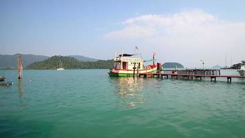 Pier fishing in the sea of Thailand. video