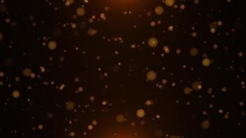 Floating Golden Dust Particles With Bokeh