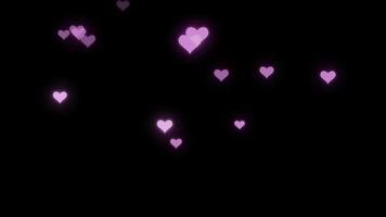 Valentines Hearts Flying Background Video