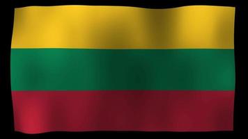 Lithuania Flag 4K Motion Loop Stock Video