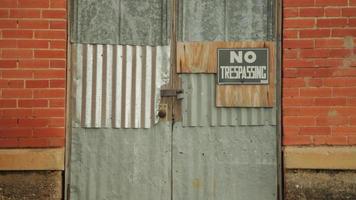 No Trespassing Sign video