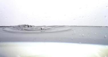 Drops of Water Splashing on Lens video