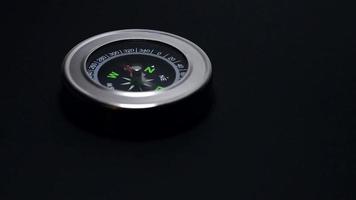compass on black surface