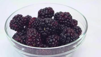 Blackberries In Translucent Bowl