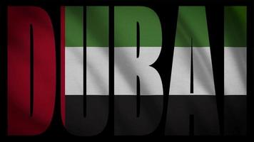 United Arab Emirates Flag With Dubai Mask video