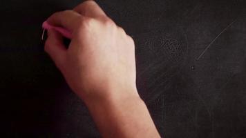 Heart Shape In The Left Side Of The Chalkboard video