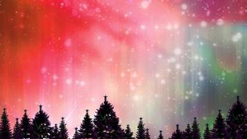 sfondo di movimento foresta magica di Natale 4K video