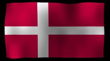 Denmark Flag 4K Motion Loop Stock Video