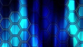 Blue hexagonal 4K pattern going to up on blue background video