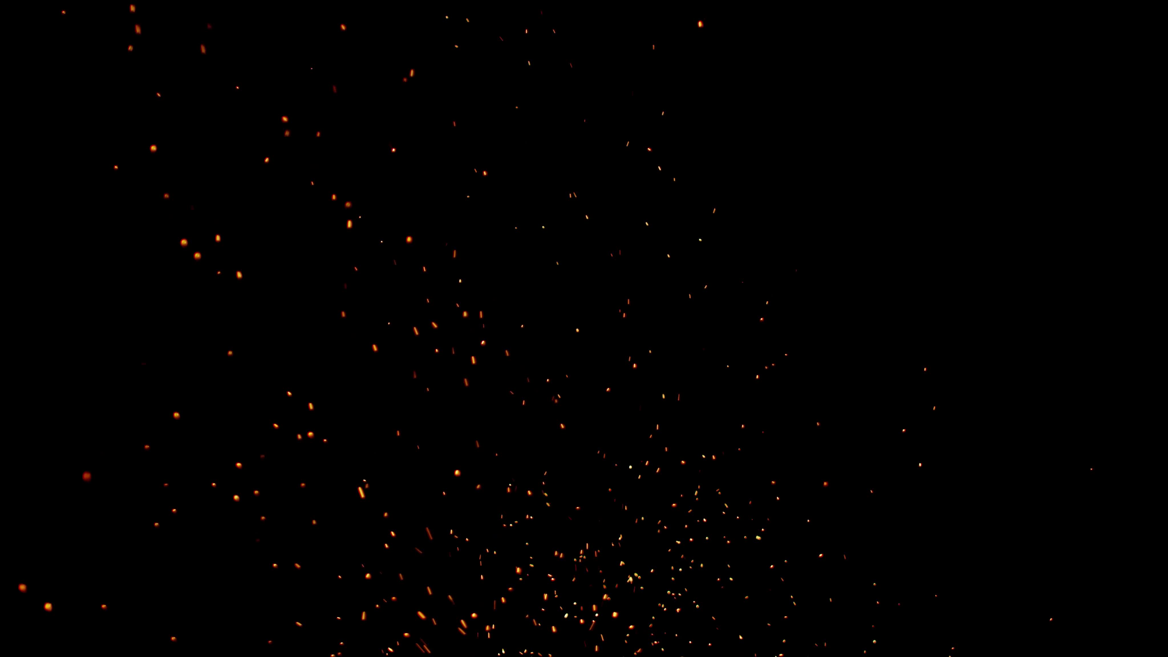 Relaxing soft pattern of fire embers on black background in 4K 1788307
