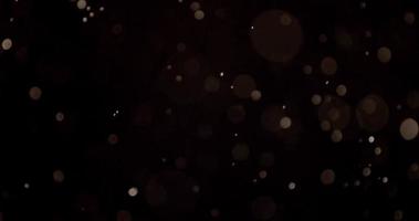 Soft particles floating and going up on dark background in 4K video