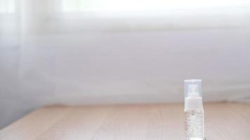 Man Using Bottle of Antibacterial Hand Sanitizer video