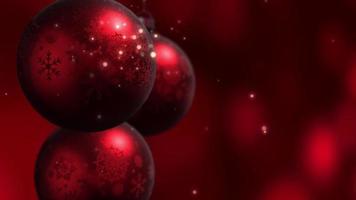 Christmas and New Year Decoration. Abstract Red Blurred Bokeh Holiday Background. Christmas Tree Lights Twinkling. video
