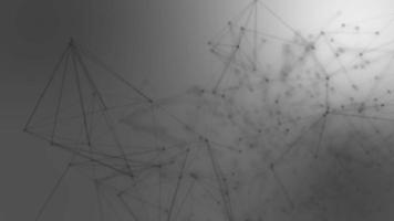 abstratos pontos conectados em fundo cinza brilhante. conceito de tecnologia video
