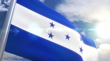 Waving flag of Honduras Animation video