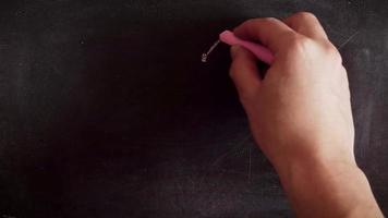 hart tekening time-lapse in het schoolbord