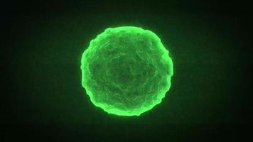 vista del microscopio medico del virus della scienza astratta video