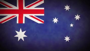 Australien Flagge Hintergrundschleife mit Glitch FX video