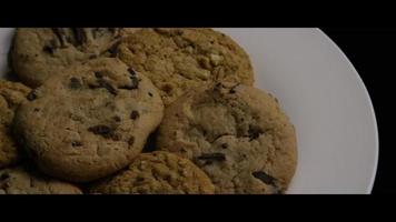 Cinematic, Rotating Shot of Cookies on a Plate - COOKIES 075 video