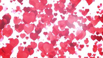 Hintergrundschleife der schwebenden Herzen des Valentinstags video
