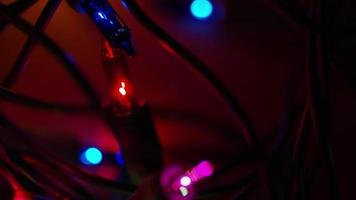 Cinematic, Rotating Shot of ornamental Christmas lights - CHRISTMAS 014