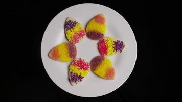 Cinematic, Rotating Shot of Easter Cookies on a Plate - COOKIES EASTER 001 video