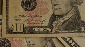 roterande skott av amerikanska pengar (valuta) - pengar 498 video