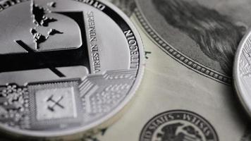 Rotating shot of Bitcoins digital cryptocurrency - BITCOIN LITECOIN 644 video