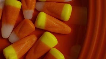 Rotating shot of Halloween candy corn - CANDY CORN 004 video