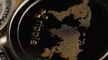 Rotating shot of Bitcoins digital cryptocurrency - BITCOIN MIXED 075 video