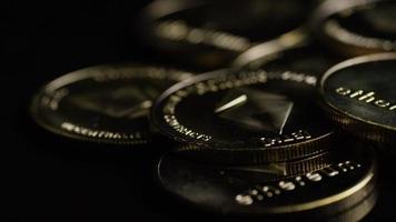 Rotating shot of Bitcoins digital cryptocurrency - BITCOIN ETHEREUM 158 video