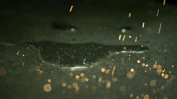 Sparks in ultra slow motion 1,500 fps on a reflective surface - SPARKS PHANTOM 030 video