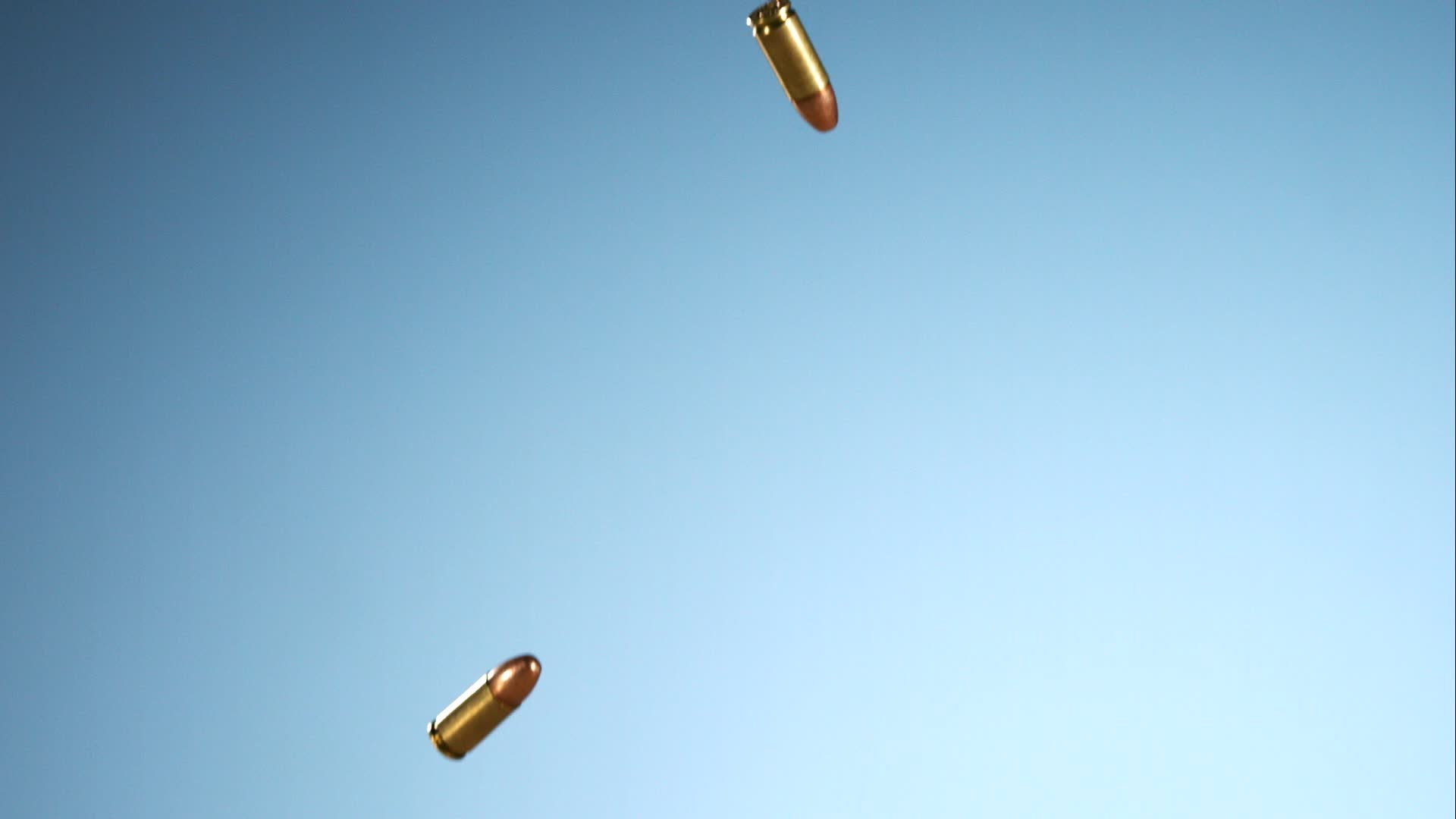 Bullets falling and bouncing in ultra slow motion 1,500 fps on a