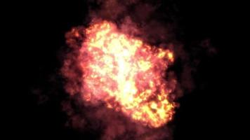 explosion med rök och damm