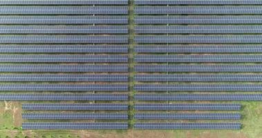 Aerial view of Solar cell Farm video