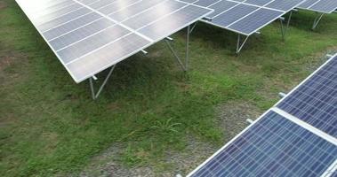 Aerial view of Solar cell Farm video